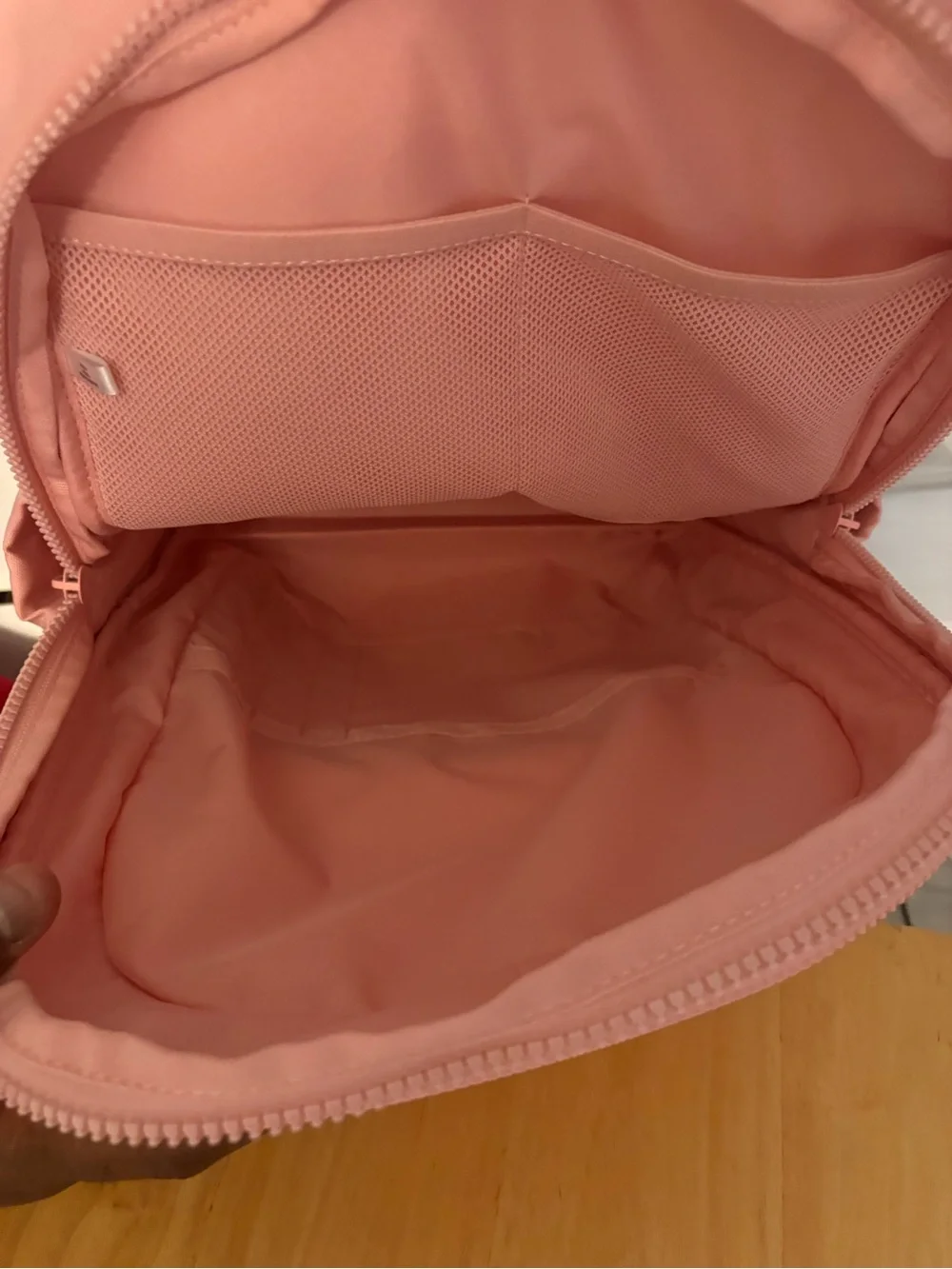 CROCS Pink Backpack with Rose Gold Slip-On Shoes